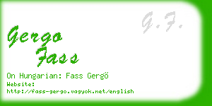 gergo fass business card